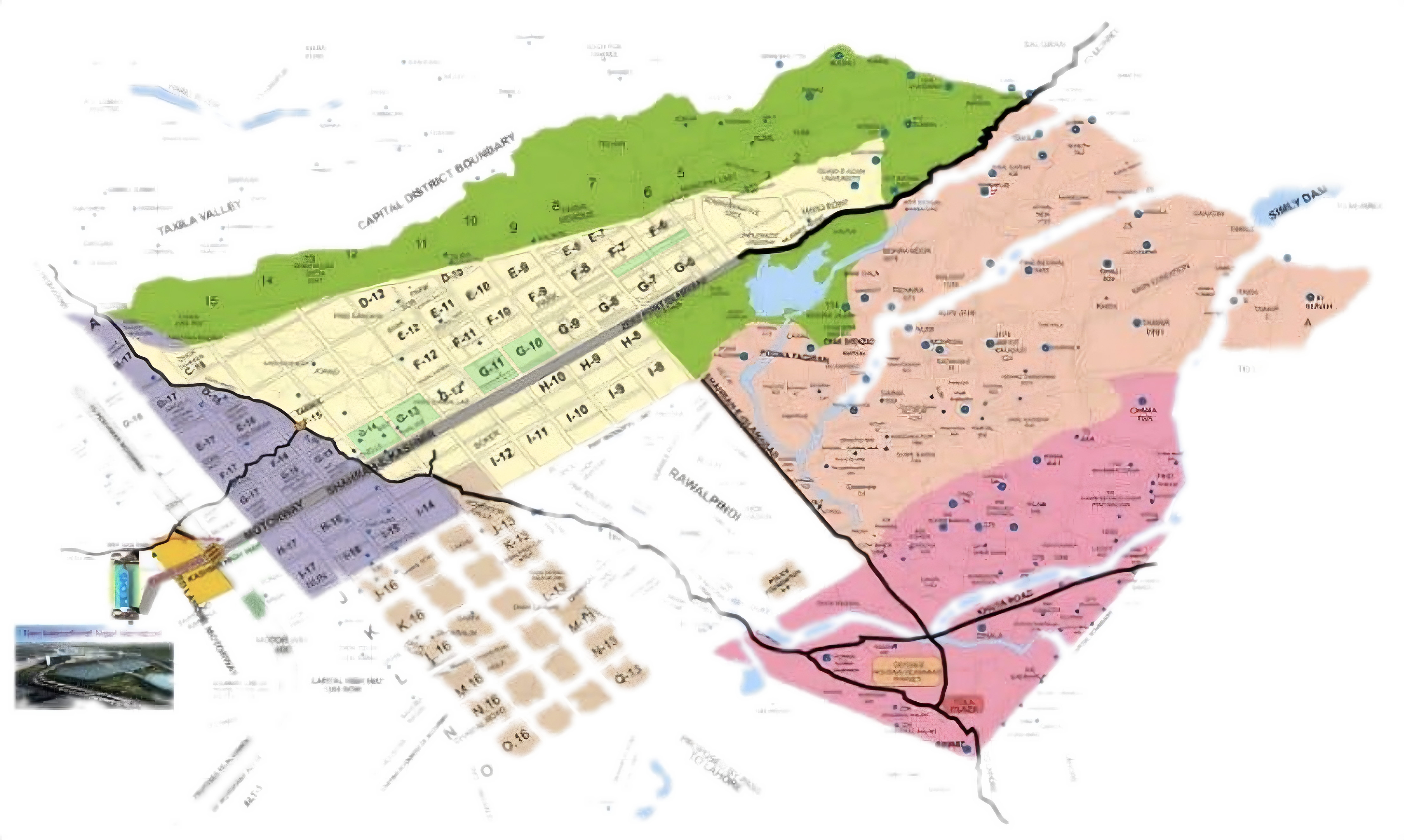 Islamabad master plan coverage map